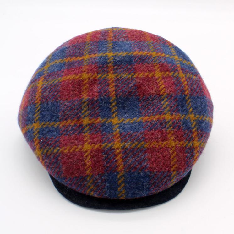 The "Harbour Tartan" - Wool Flat Cap by Hologramme Paris