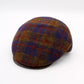 The "Purple and Green Tartan" - Wool Flat Cap by Hologramme Paris