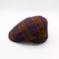 The "Purple and Green Tartan" - Wool Flat Cap by Hologramme Paris