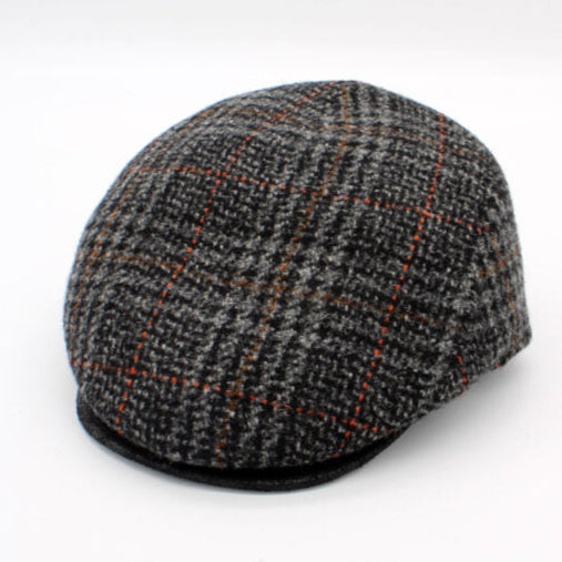 The "Stonewood Plaid" - Lana Wool Flat Cap by Hologramme Paris