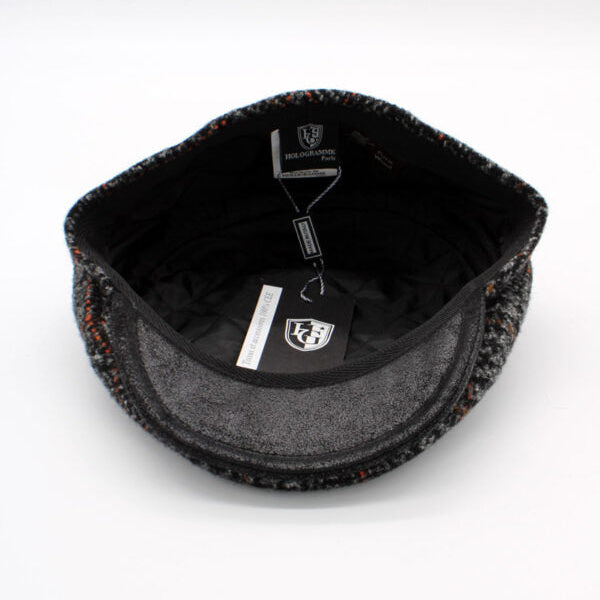 The "Stonewood Plaid" - Lana Wool Flat Cap by Hologramme Paris