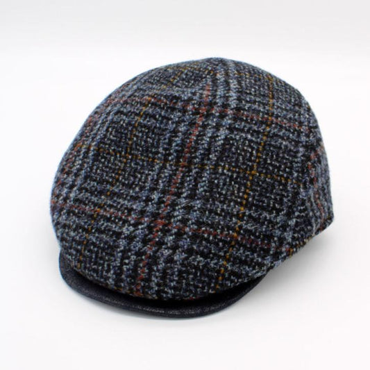 The "Snowfall Plaid" - Lana Wool Flat Cap by Hologramme Paris