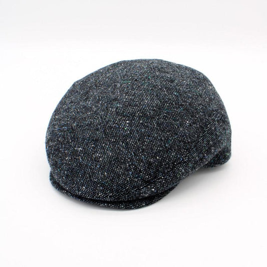 The "Navy Blue Flecks" Tweed Flat Cap by Hologramme Paris - HOLIDAY SPECIAL