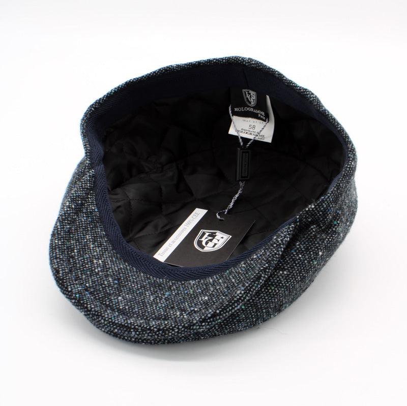 The "Navy Blue Flecks" Tweed Flat Cap by Hologramme Paris - HOLIDAY SPECIAL