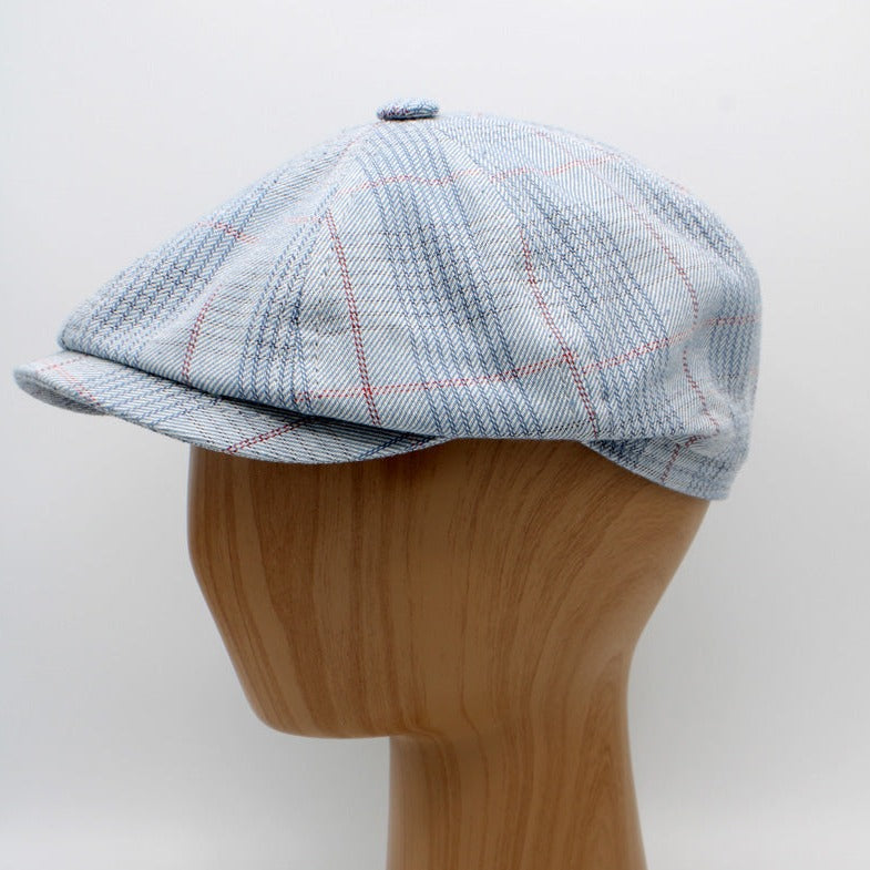 The "Summer Sky Shelby" Italian Newsboy Cap by Hologramme Paris