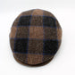 The "Rock Plaid" - Brown Lana Wool Pub Cap by Hologramme Paris