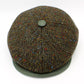 The Greenstone Tweed: Italian-made virgin wool cap with rich green tweed and multicolor flecks. FunkyBrims.