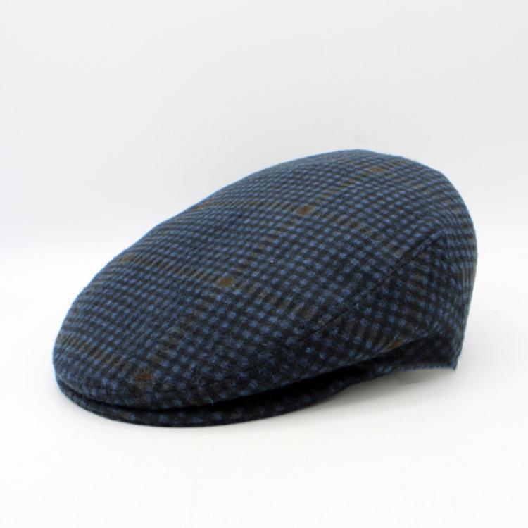 The "Blue WindowCheck" Flat Cap by Hologramme Paris