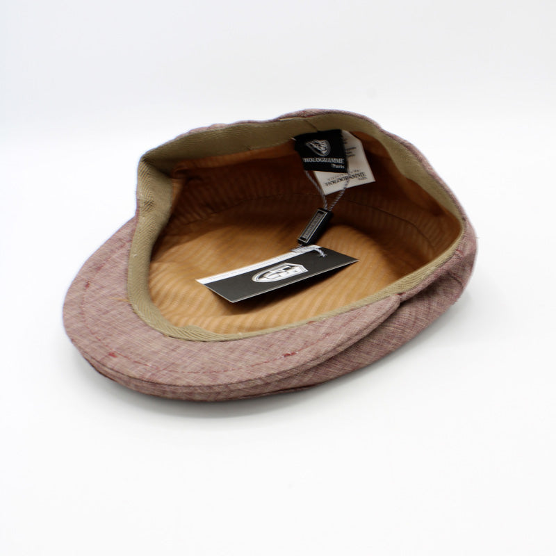 The "Colors" - Burgundy Italian Flat Cap by Hologramme Paris