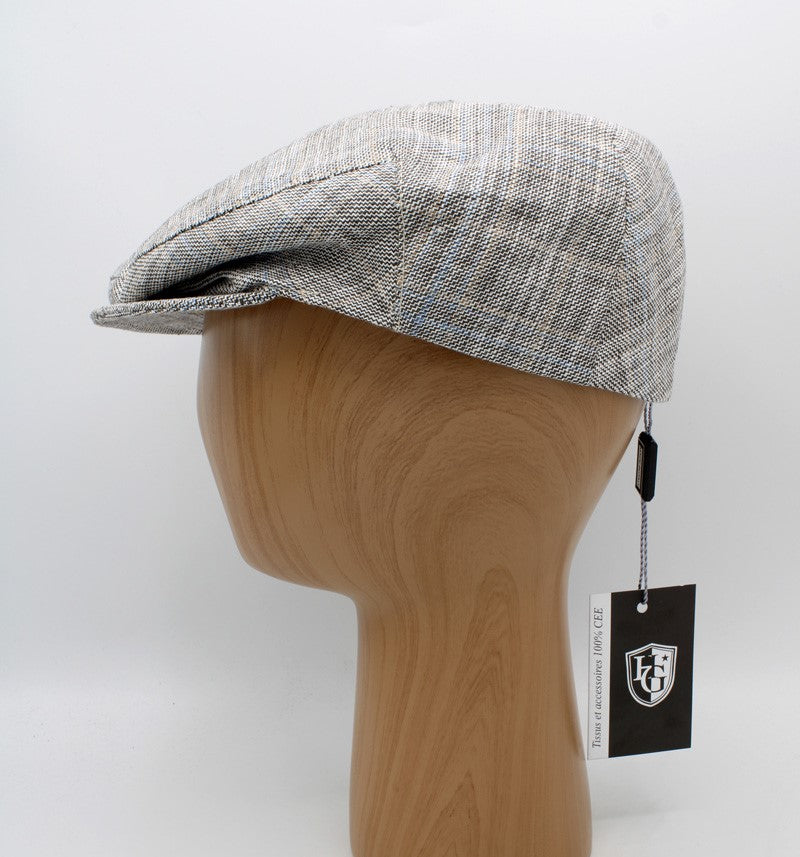 The  Abstract Plaid Flat Cap by Hologramme Paris