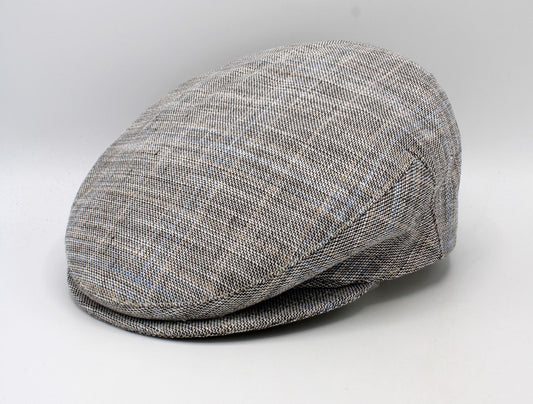 The  Abstract Plaid Flat Cap by Hologramme Paris