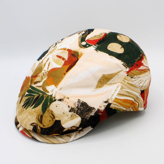 The "Coral Reef” Summer Italian Linen Cap by Hologramme Paris