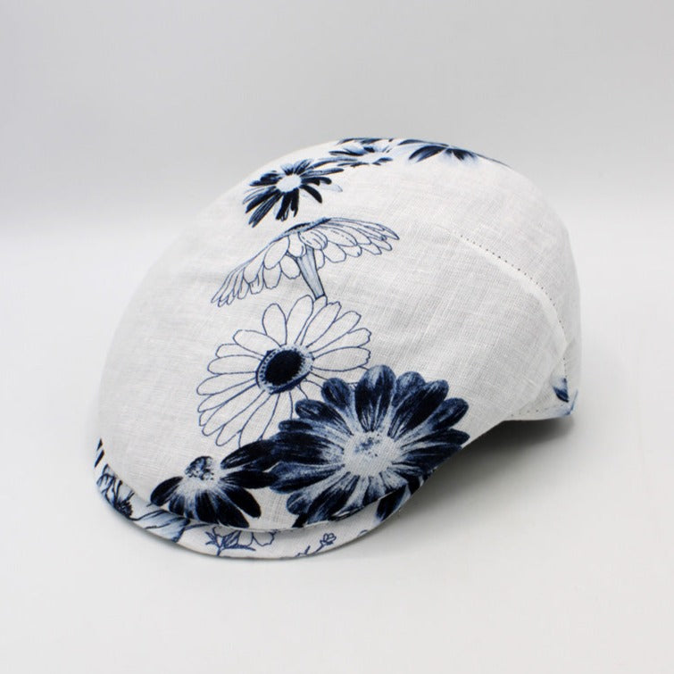 The "Blue Tattoo” Summer Italian Linen Cap by Hologramme Paris