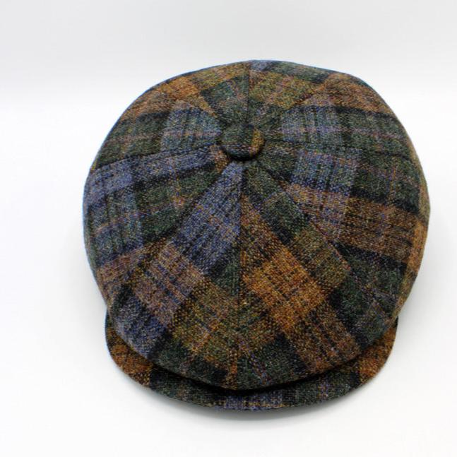 The "Weathered Tartan" Newsboy Cap by Hologramme Paris