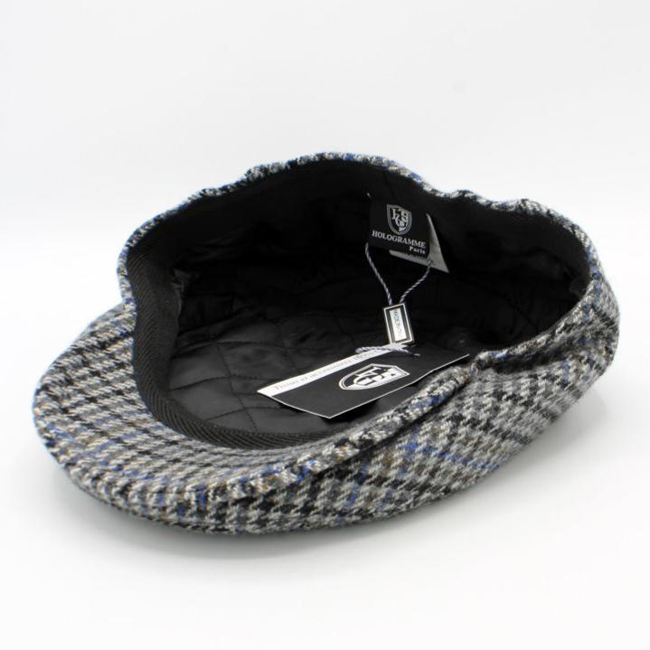 The Multicolor  Houndstooth Wool Cap by Hologramme Paris