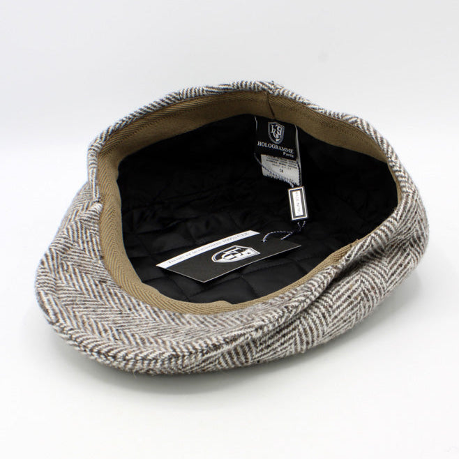 The "Beige Bone" Flat Cap by Hologramme Paris - HOLIDAY SPECIAL