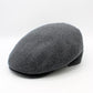 The "Cash" - Gray Cashmere and Wool Flat Cap by Hologramme Paris - HOLIDAY SPECIAL