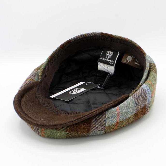 The "MacLeod Tartan" - Harris Tweed Newsboy Cap by Hologramme Paris