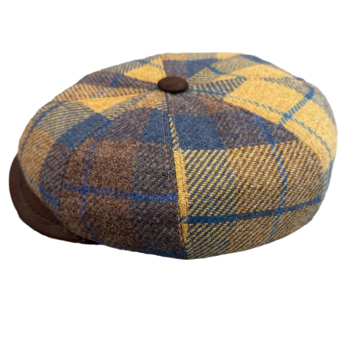 The "WinterFest Plaid" - Lana Wool Newsboy Cap by Hologramme Paris