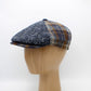 The Fall Sky Patchwork  - Blue Newsboy Cap by Hologramme Paris