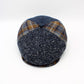 The Fall Sky Patchwork  - Blue Newsboy Cap by Hologramme Paris