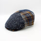 The Fall Sky Patchwork  - Blue Newsboy Cap by Hologramme Paris