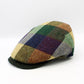 The "Bright Patch" - Greens and Purples Wool Pub Cap by Hologramme Paris