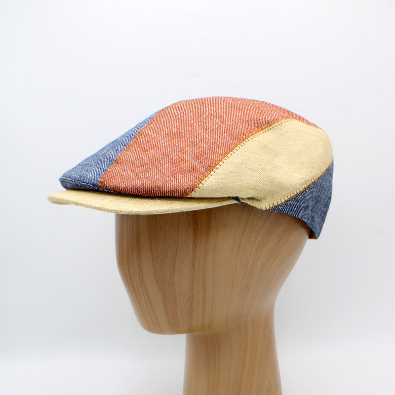 The "Summer Slant" - Bright Colors Italian Linen Cap by Hologramme Paris