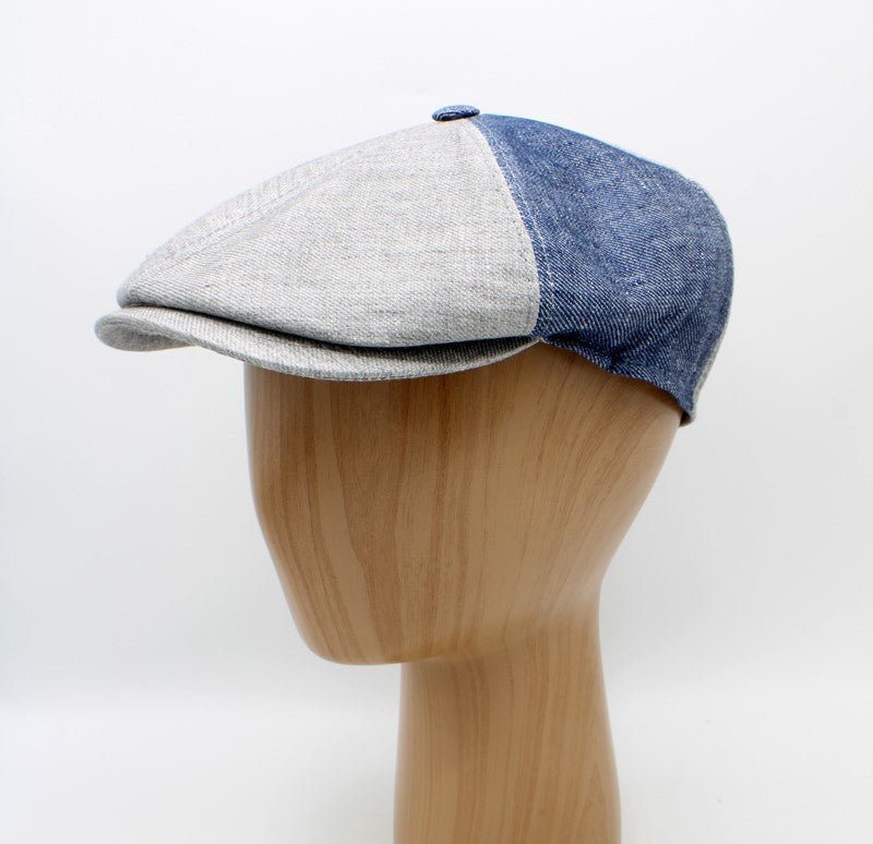 The Blue Pinwheel Italian Linen Summer Cap by Hologramme Paris