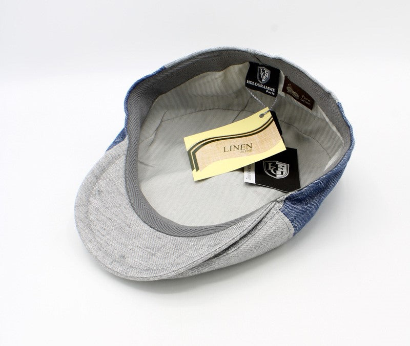 The Blue Pinwheel Italian Linen Summer Cap by Hologramme Paris