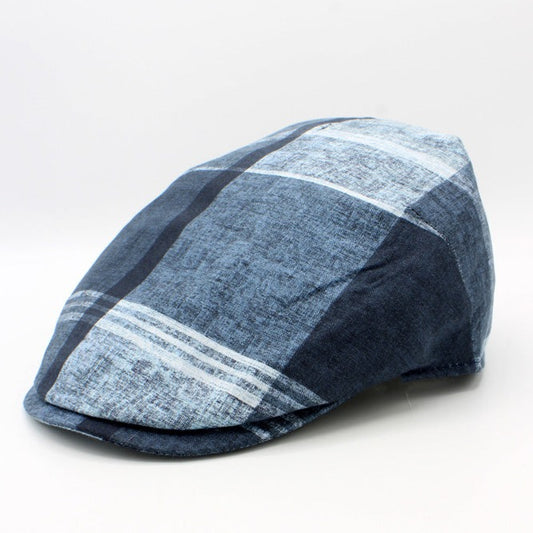 The "Big Plaid - Blues” Flat Cap by Hologramme Paris