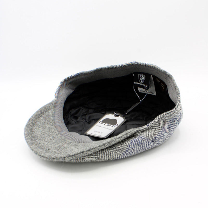 The "Blizzard" - Lana Wool Flat Cap by Hologramme Paris