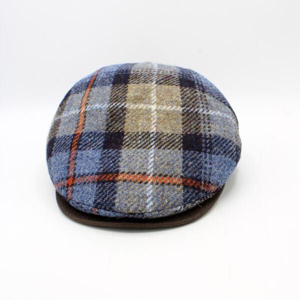 The "Beige Tartan" - Harris Tweed Flat Cap by Hologramme Paris