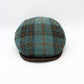 The "Green Tartan" - Harris Tweed Tartan Flat Cap by Hologramme Paris