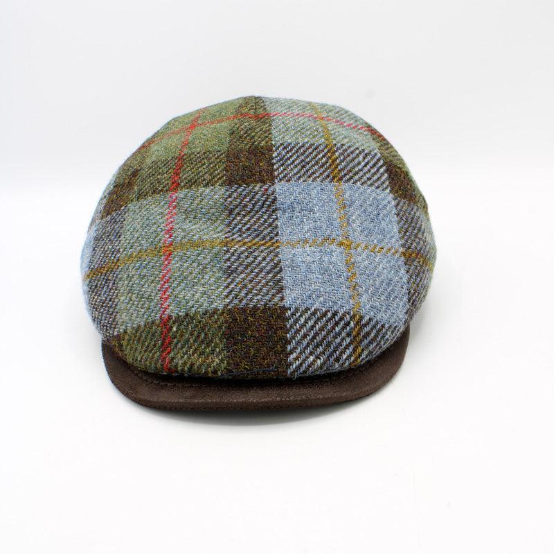 The "MacLeod Tartan" - Harris Tweed Tartan Flat Cap by Hologramme Paris