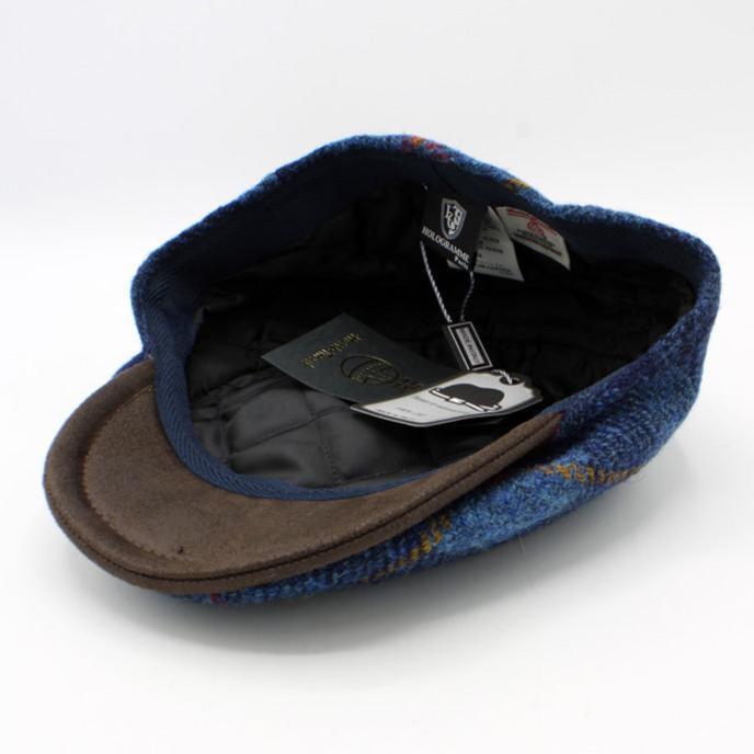 The "Blue Tartan" - Harris Tweed Flat Cap by Hologramme Paris