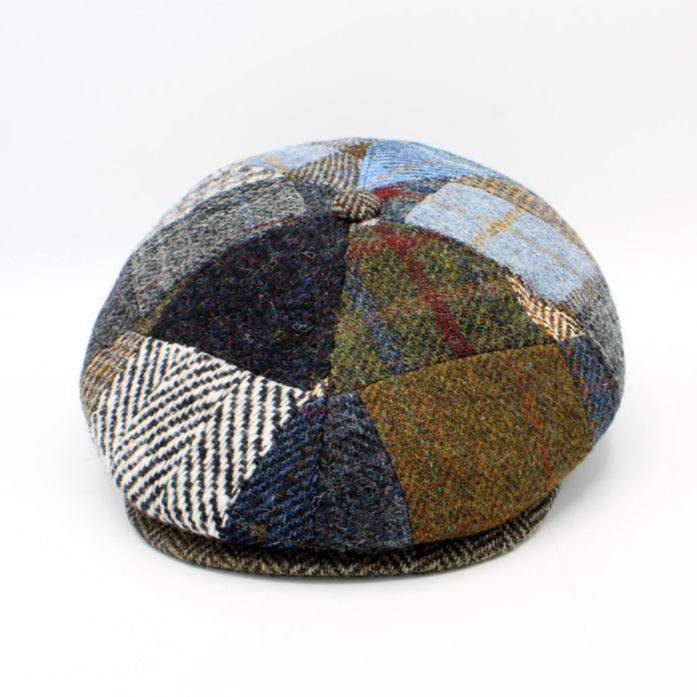 The "Harris Tweed Patchwork" - Newsboy Cap by Hologramme Paris