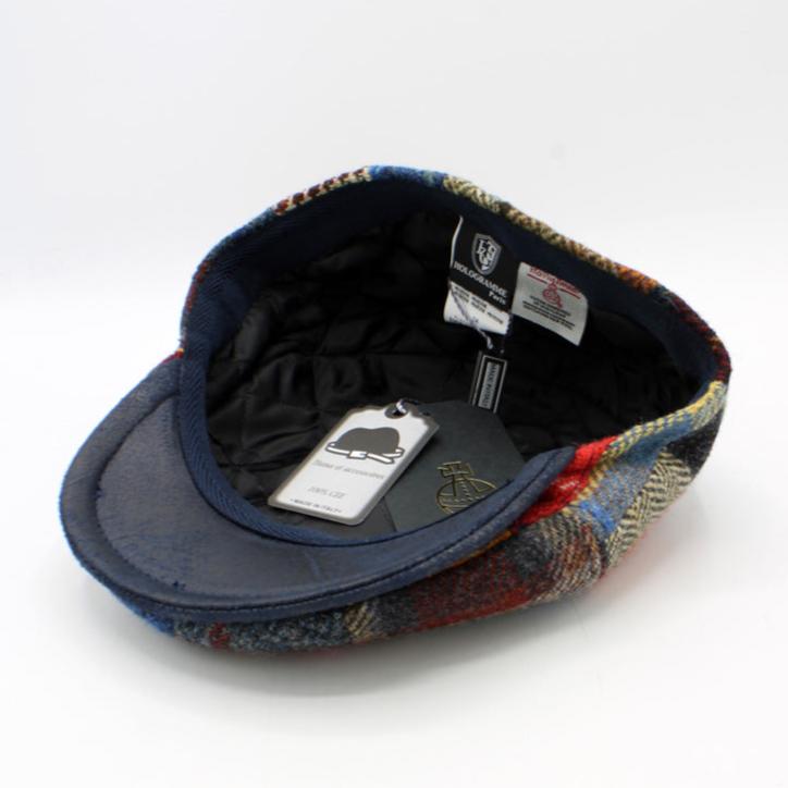 The "Tartan Patchwork" - Scottish Harris Tweed Newsboy Cap by Hologramme Paris