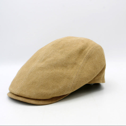 The "Endure" - Camel Brown Flat Cap by Hologramme Paris