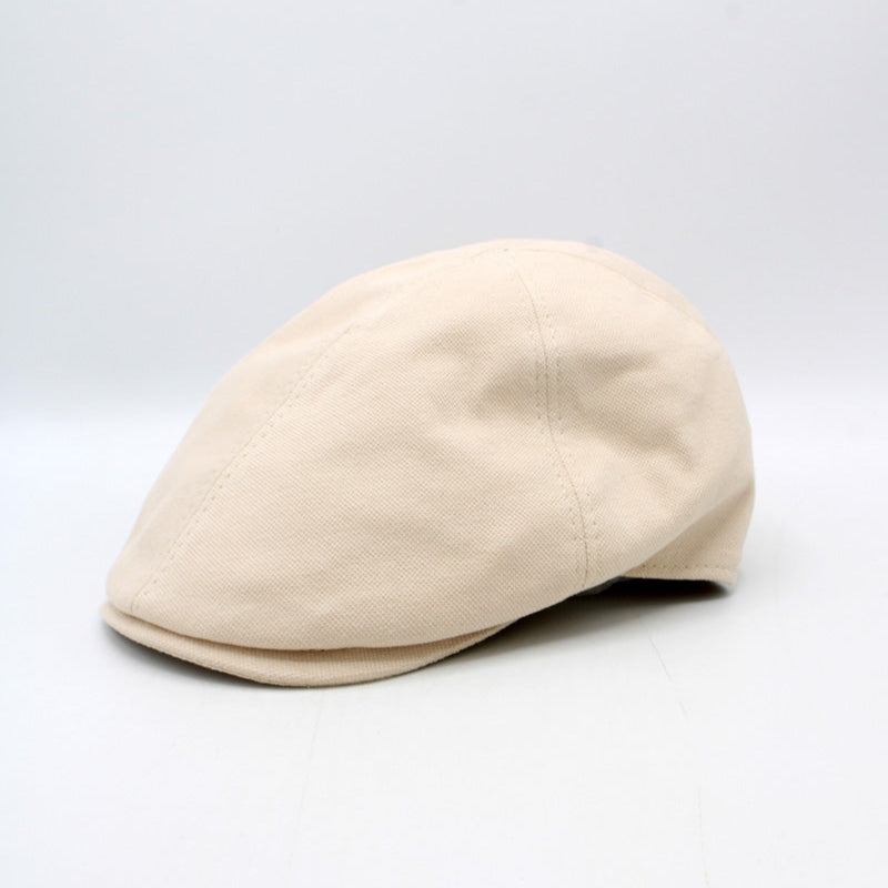 The "Contour" Beige Flat Cap by Hologramme Paris