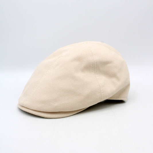 The "Contour" Beige Flat Cap by Hologramme Paris