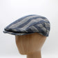 The "Seaside Stripe" Cotton Flat Cap by Hologramme Paris