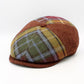 Plaid patterned cap on a white background