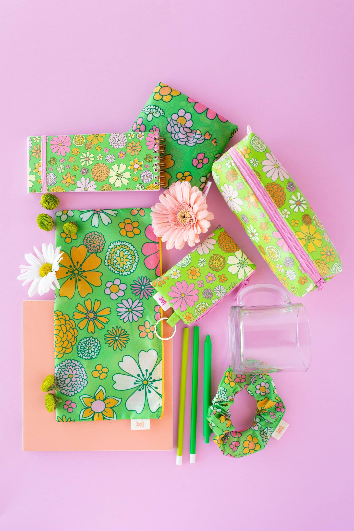 Groovy Green Penny Key Ring