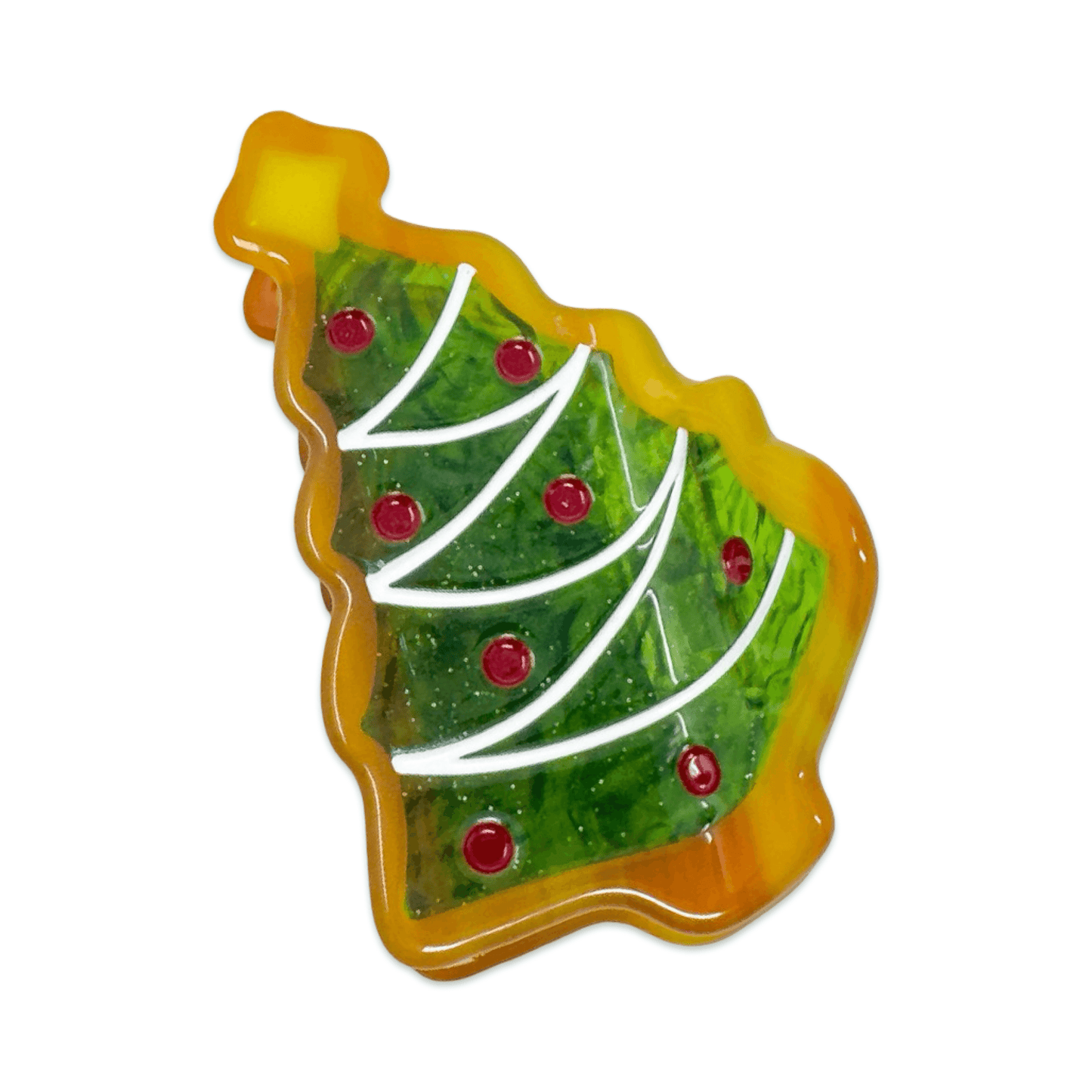 Midi Christmas Tree Cookie Hair Claw Clip