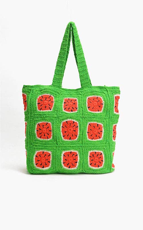 Watermelon Crochet Beach Tote
