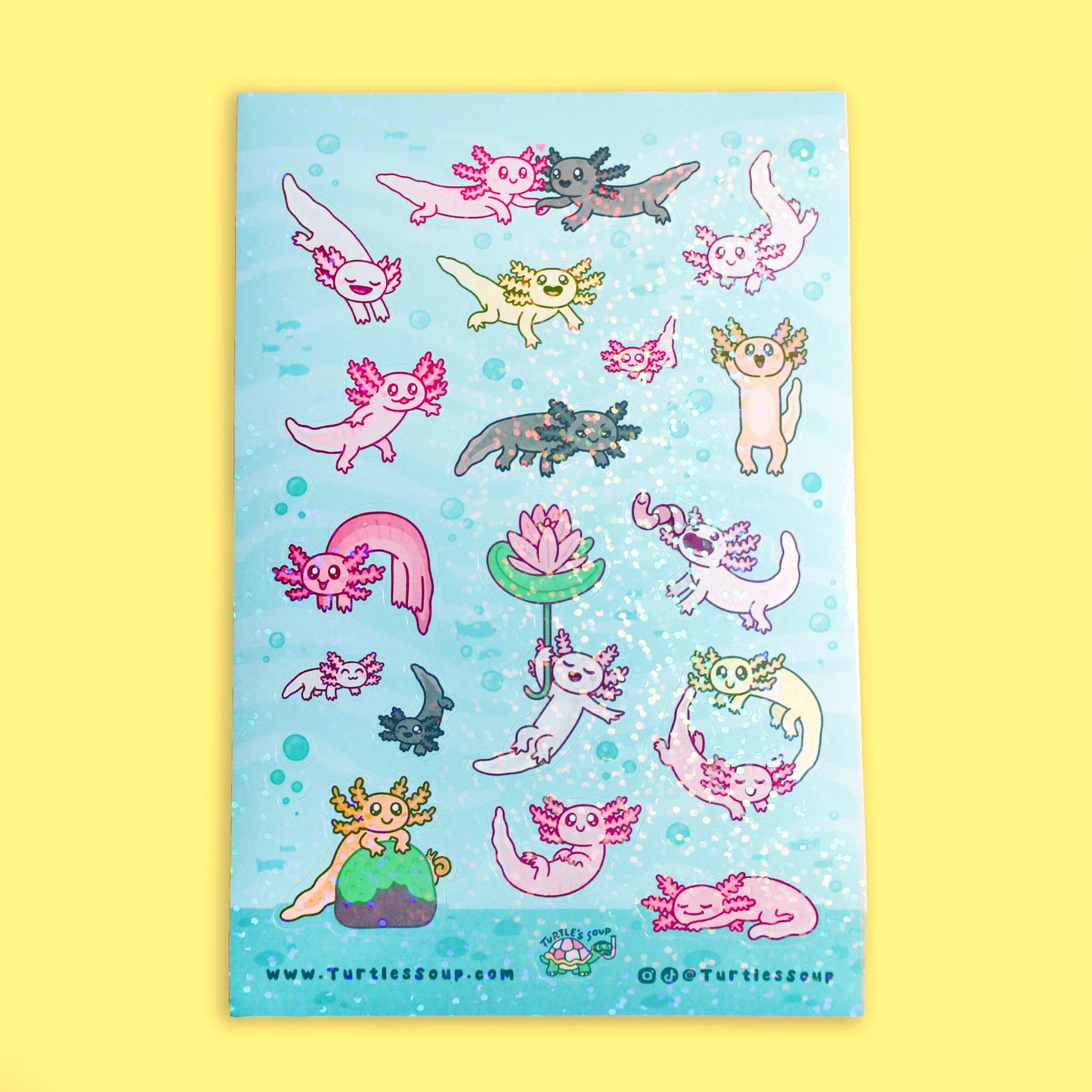 Axolotl Vinyl Sticker Sheet