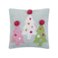 Jolly Trees w/Poms Hook Pillow