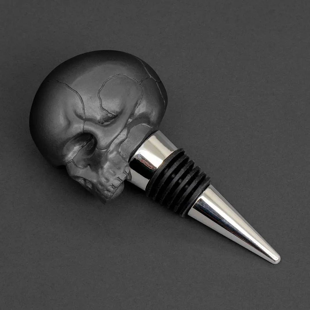 Death by Wine Skull Bottle Stopper