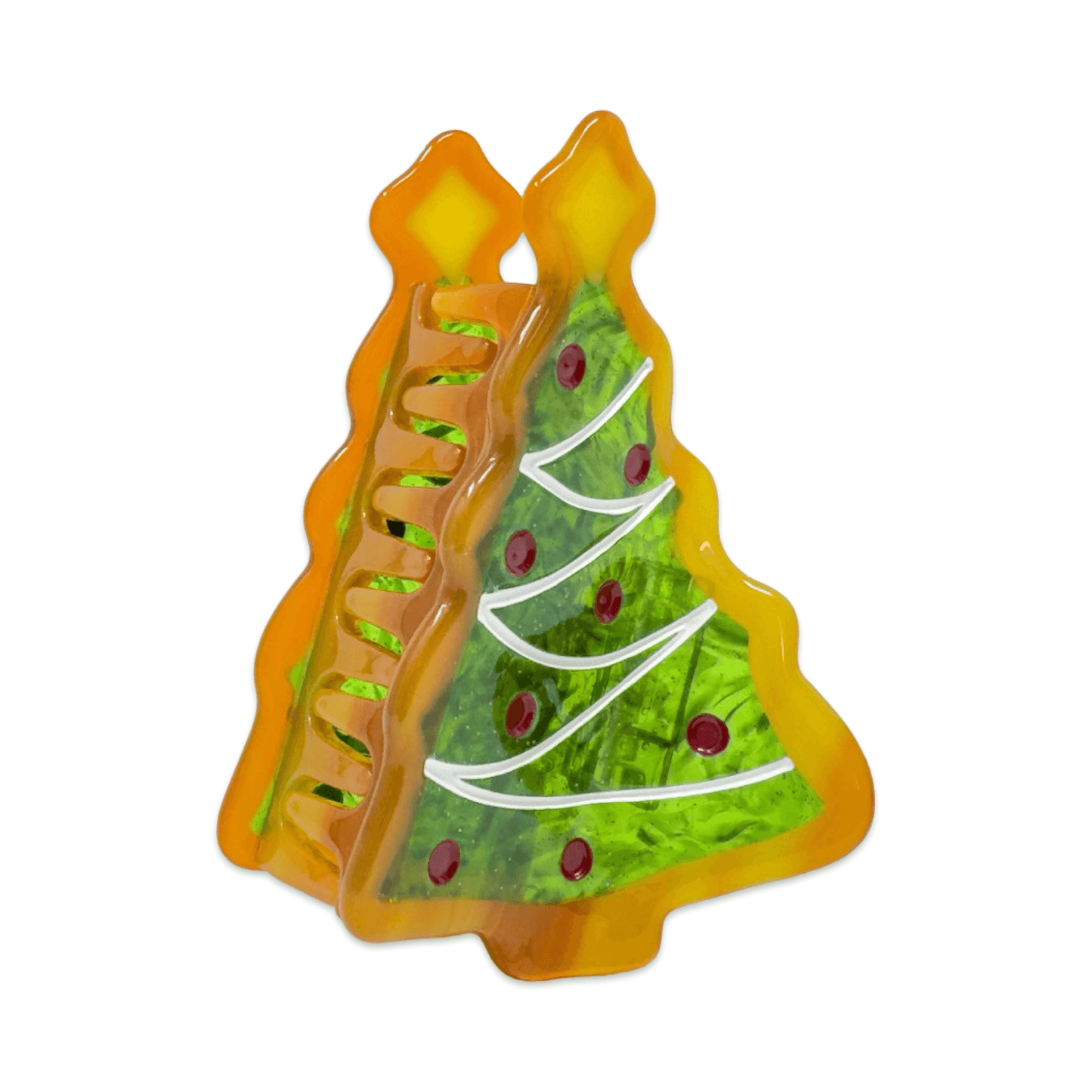 Midi Christmas Tree Cookie Hair Claw Clip